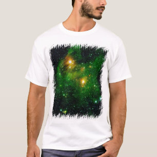 T-shirt Nébuleuse de nuage de gaz vert GL490 - Photo spati