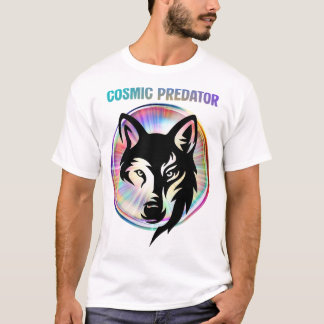 T-shirt Nébuleuse du Prédateur Cosmique Loup