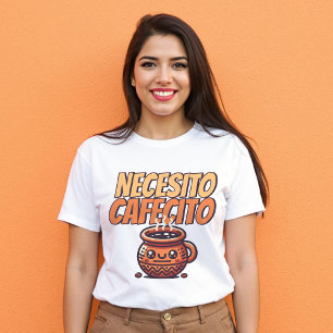 T-shirt Necesito Cafecito Cute Café Café Espagnol