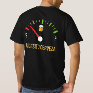 T-shirt Necesito Cerveza J'ai besoin de bière en espagnol