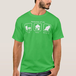 T-shirt Nécessités de la vie Nourriture Abri Chat birman c