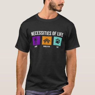 T-shirt Nécessités de la vie vin abri chat