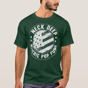 T-shirt Neck Deep Generic Pop Punk USA Drapeau Drôle Citat