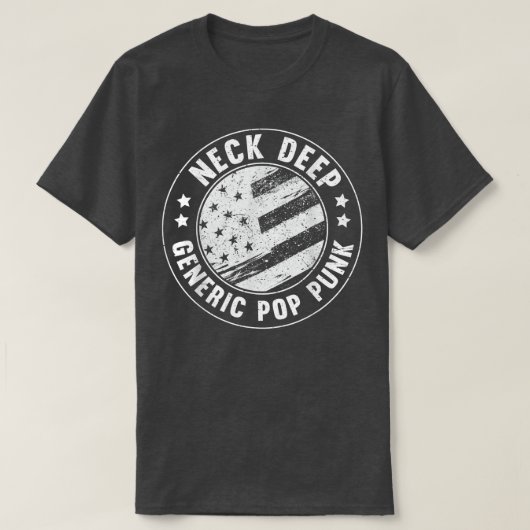T-shirt Neck Deep Pop Punk générique Drapeau américain Cit (Design devant)