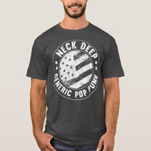 T-shirt Neck Deep Pop Punk générique Drapeau américain Cit