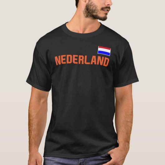 T-shirt Nederland Flag Dutch Pride Pays-Bas Internation (Devant)