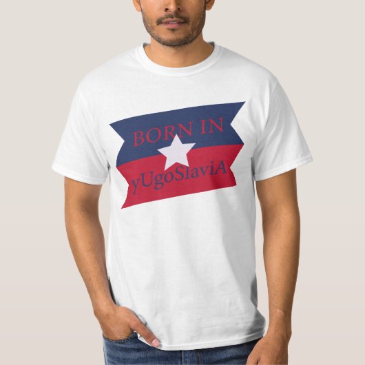 T-shirt NÉE EN OugandaSlaviA, née en Amérique et en Yougos (Devant)