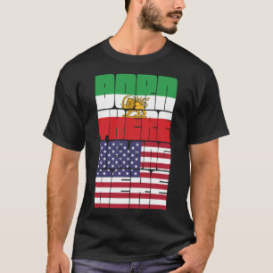 T-shirt Née là-bas, appartient ici Design Américain Iranie