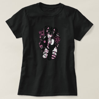 T-shirt Née pour être une chiotte d'anime - Goth pastel mi