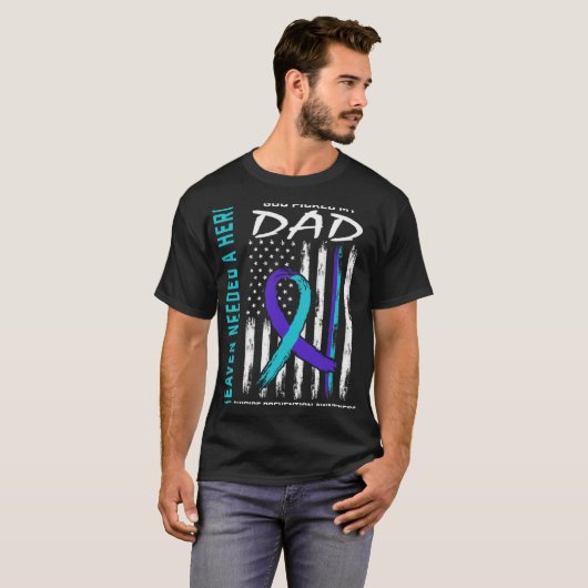 T-shirt Needed A Hero God Cked Dad Suicide Awareness Fla (Devant entier)