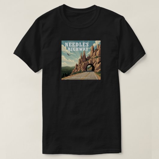 T-shirt Needles Highway South Dakota Eagle (Design devant)