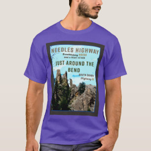 T-shirt Needles Highway South Dakota Retro Travel