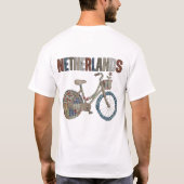 T-shirt Néerlandais Cyclisme Pays-Bas Faux Patchwork Moder (Dos)