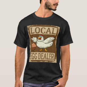 T-shirt Négociant en œufs locaux Poulet blanchi Fermier vi