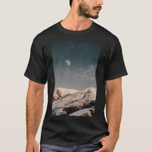 T-shirt Neige des montagnes Rocheuses sous la lune active