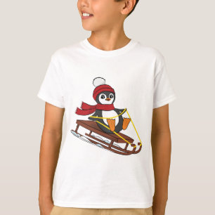T-shirt Neige dormant Penguin mignons Animaux hiver