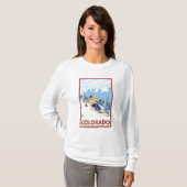 T-shirt Neige inclinée SkierColorado (Devant entier)