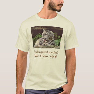 T-shirt "NEIGE LEOPARD" Espèces menacées de Gros Chat