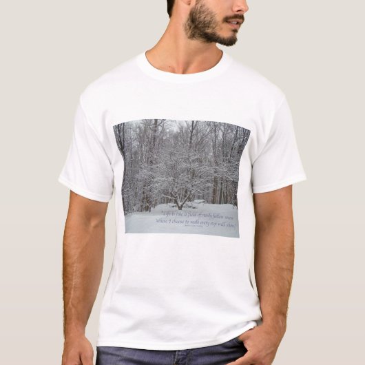 T-shirt Neige sur Citation de Dogwood Tree Denis Waitley (Devant)