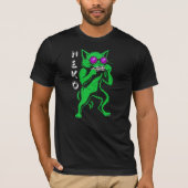 T-shirt Neko Harmonica Blues Chat T-Shirt. Neko signifie c (Devant)