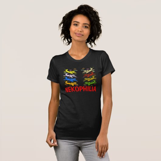 T-shirt Nekophile : Chats Chats Chats Chats (Devant entier)
