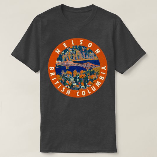 T-shirt Nelson Colombie-Britannique Vintage voyage Decal (Design devant)