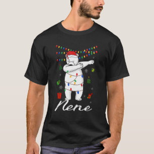 T-shirt Nene Bear Dabbing Lights Père Noël Christes Family