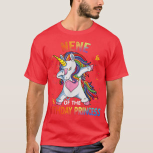 T-shirt Nene De L'Anniversaire Fille Père Cadeau Unicorn B