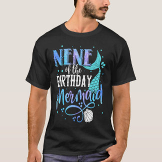 T-shirt Nene De L'Anniversaire Mermaid Famille Corresponda