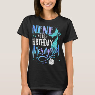 T-shirt Nene De L'Anniversaire Mermaid Famille Corresponda