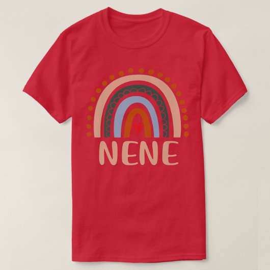 T-shirt Nene Rainbow Grandma mignonne Mères Day Funny Nene (Design devant)