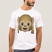 T-shirt N'entendez aucun singe malin - Emoji (Devant)