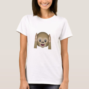 T-shirt N'entendez aucun singe mauvais Emoji