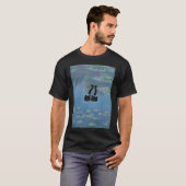 T-shirt Nénuphar Monet d'impression de deux chats (Devant entier)