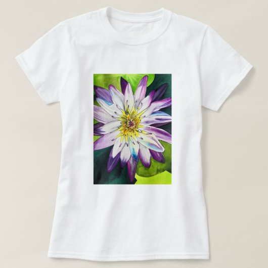 T-shirt Nénuphars d'eau fine art (Design devant)