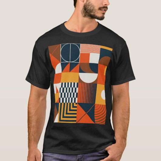 T-shirt Neo geo : composition abstraite vintage (Devant)