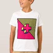 T-shirt Neo Memphis Cross /Plus Sign Motif (Devant)