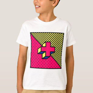 T-shirt Neo Memphis Cross /Plus Sign Motif