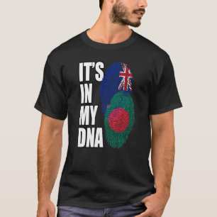 T-shirt Néo-Zélandais et Bangladais Mix ADN Drapeau Patrim