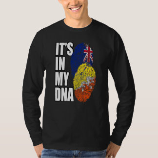 T-shirt Néo-Zélandais et Bhoutanais mélange ADN Drapeau Pa