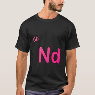 T-shirt Néodyme Nd Tableau Périodique Élément Puissance Ma