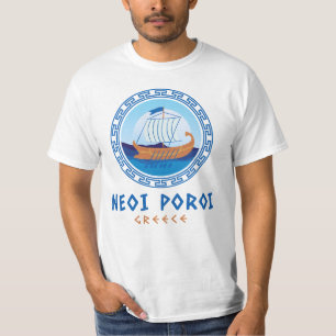 T-shirt Neoi Poroi, Grèce Design de navires grecs