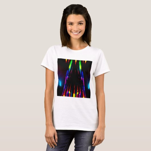T-shirt Neon Abstract Design - Art Gras D'Obtention D'Oeil (Devant entier)