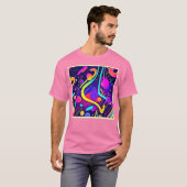 T-shirt Neon Abstrait Shape Art (Devant entier)