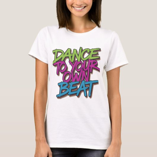 T-shirt "Neon Beats : Danser à votre propre beat Graffiti (Devant)