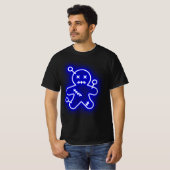 T-Shirt néon bleu Voo Doo Mens (Devant entier)