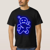 T-Shirt néon bleu Voo Doo Mens (Devant)