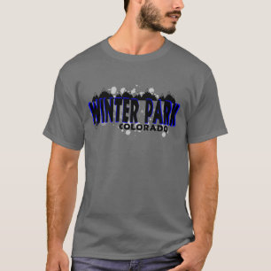 T-shirt Neon blue grunge Winter Park Colorado