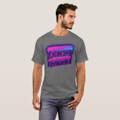 T-shirt Neon Cassetteape Retro Design retro (Devant entier)