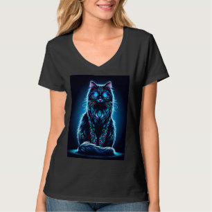 T-shirt Neon Cat Vivid Arrière - plan-97948